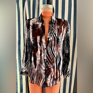 Sheer satin print Kooples blouse